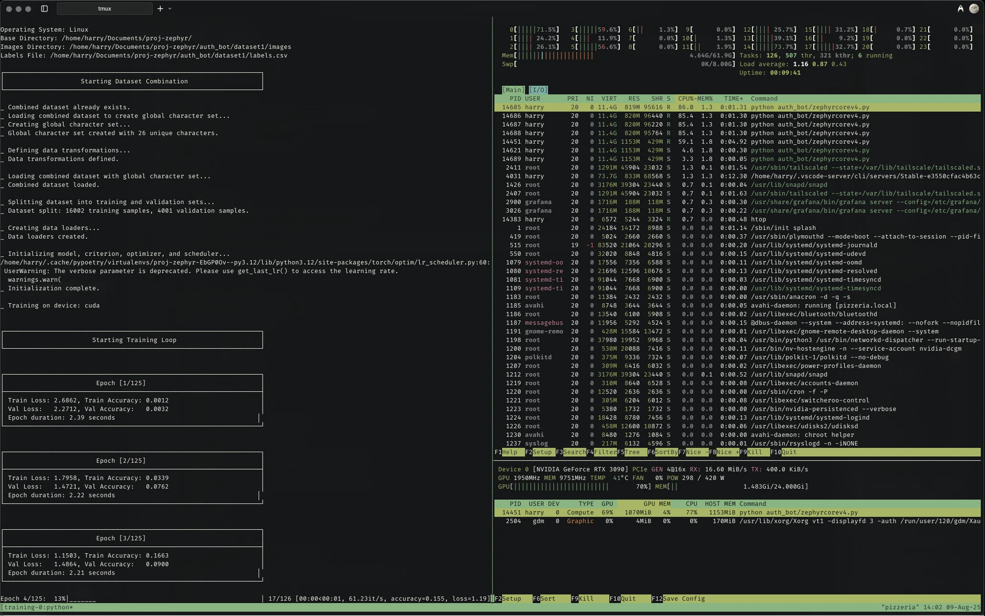 Zephyr Training Screenshot