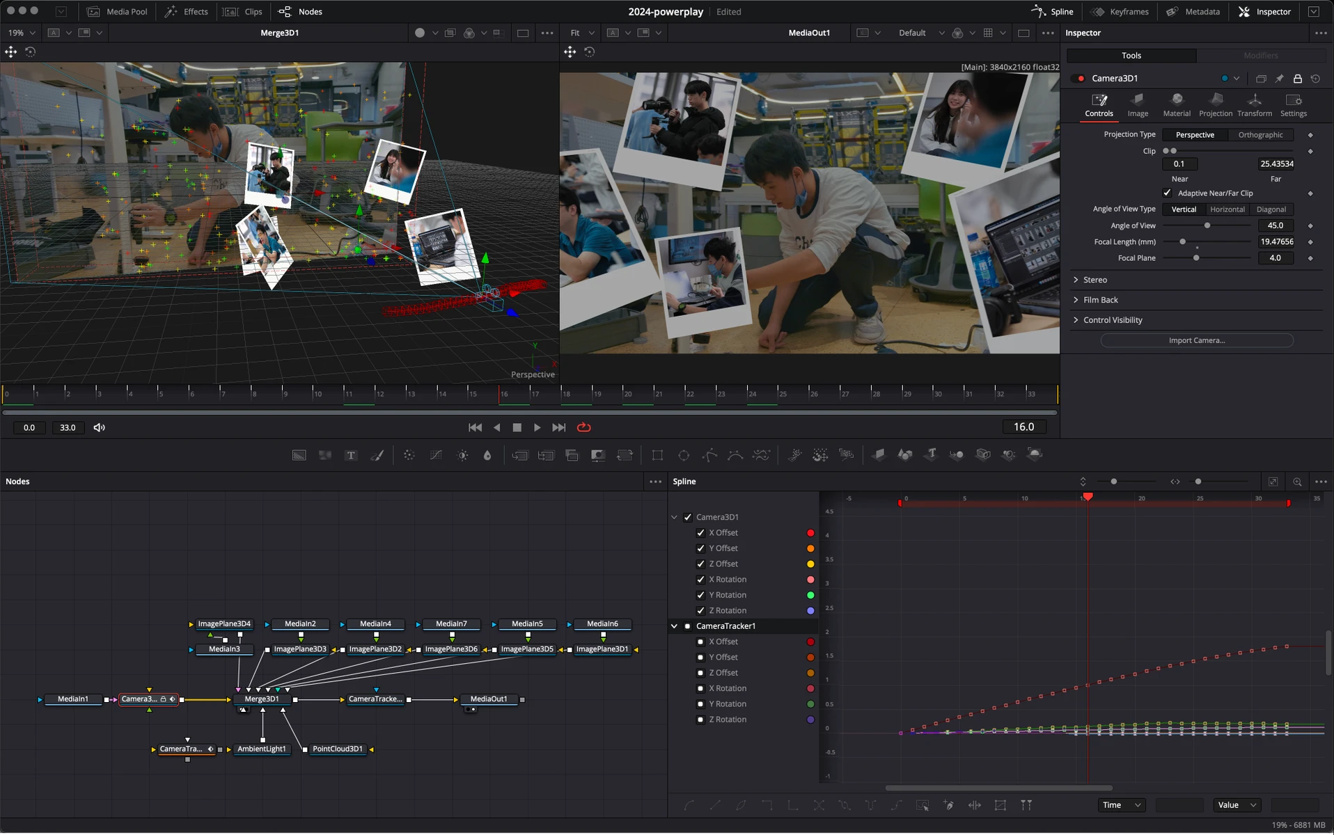 Node Tree for the Floating Polaroids